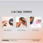 Porodo Lifestyle All-in-One Nail Trimmer Set – Black - Image 5