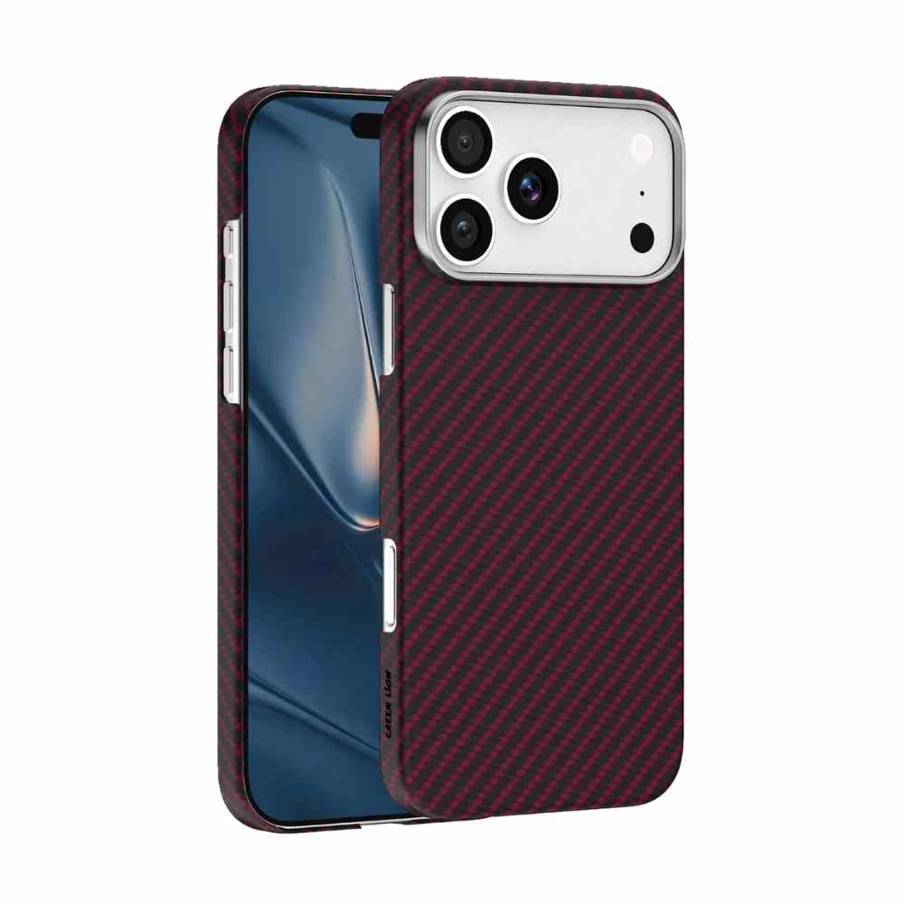 Green Lion MagSafe Kevlar Case for iPhone 18 Pro Max – Burgundy