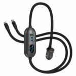 Levelo Polix 84W Fast Car Charger – Gray - Image 2